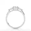 White Gold Three Stone Diamond Rings