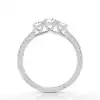 White Gold Three Stone Diamond Rings