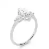 White Gold Three Stone Diamond Rings
