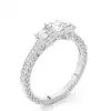 White Gold Three Stone Diamond Rings
