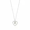 Yellow Beaded Heart Necklace