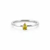 Yellow Elegant Drop Ring