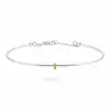 Yellow Slim Baguette Bracelet