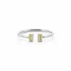Yellow Twin Baguette Ring