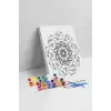 Yunus Desenli Mandala Tuval Boyama Seti 40x50 cm