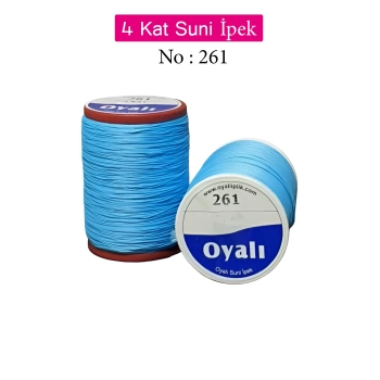 Oyalı 4 Kat Suni İpek İplik İğne Oyası Boncuk İpi Tığ Oyası No:261