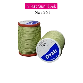 Oyalı 4 Kat Suni İpek İplik İğne Oyası Boncuk İpi Tığ Oyası No:264