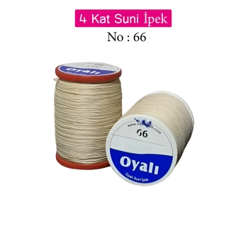 Oyalı 4 Kat Suni İpek İplik İğne Oyası Boncuk İpi Tığ Oyası No:66