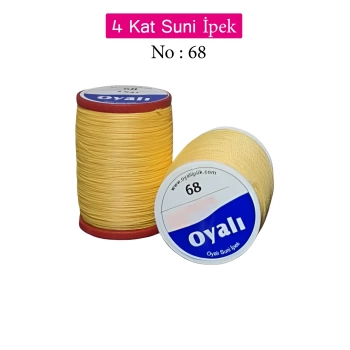 Oyalı 4 Kat Suni İpek İplik İğne Oyası Boncuk İpi Tığ Oyası No:68