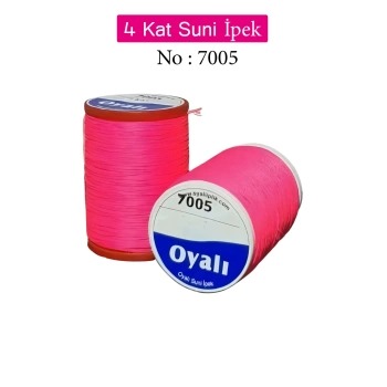 Oyalı 4 Kat Suni İpek İplik İğne Oyası Boncuk İpi Tığ Oyası No:7005