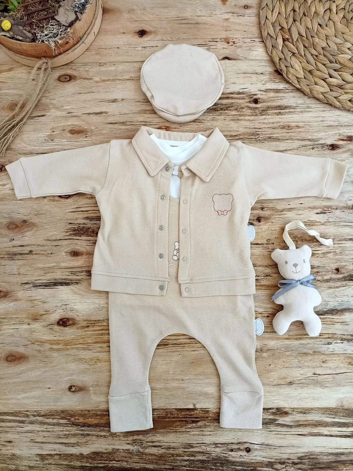 3-6 6-9 9-12 Months Toyed Goldhead 5 Girl Male Baby Set Mink