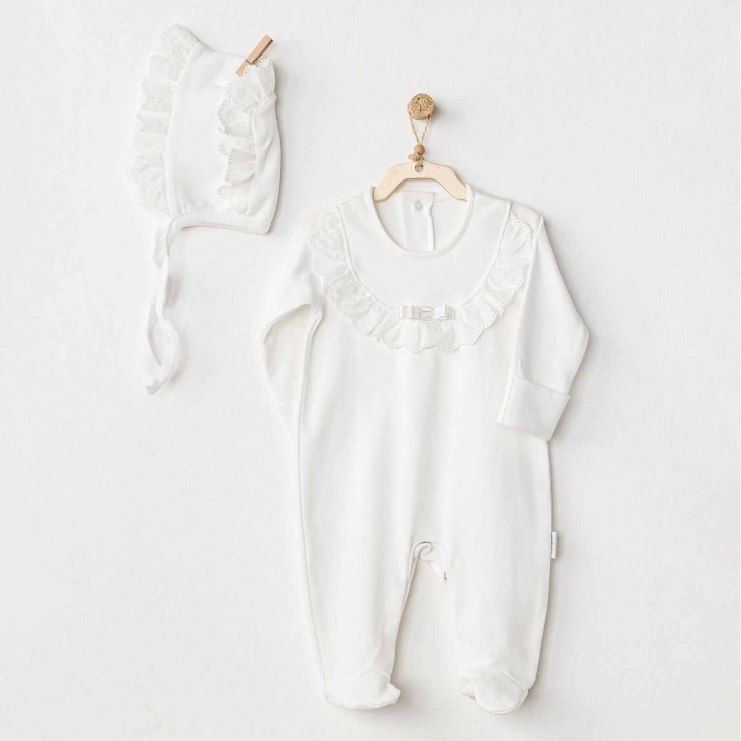 Petit Love Bebek Tulum Takım Ekru