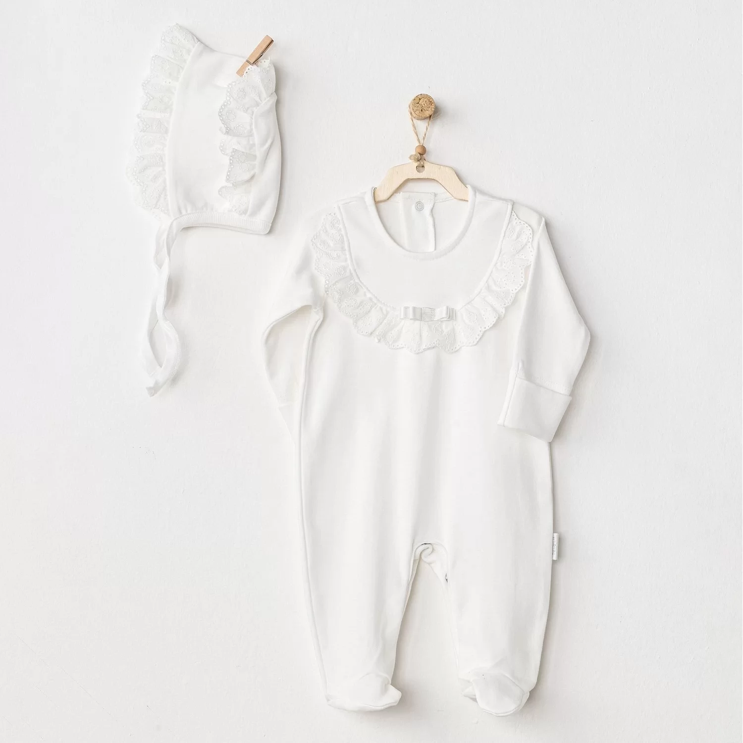 Petit Love Baby Coverall Team Ekru