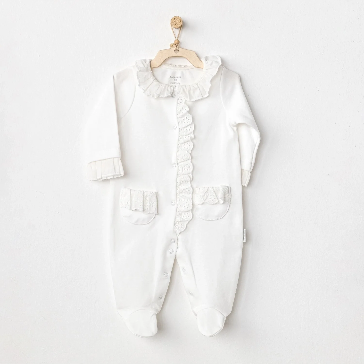 Duck Baby Coverall Ekru