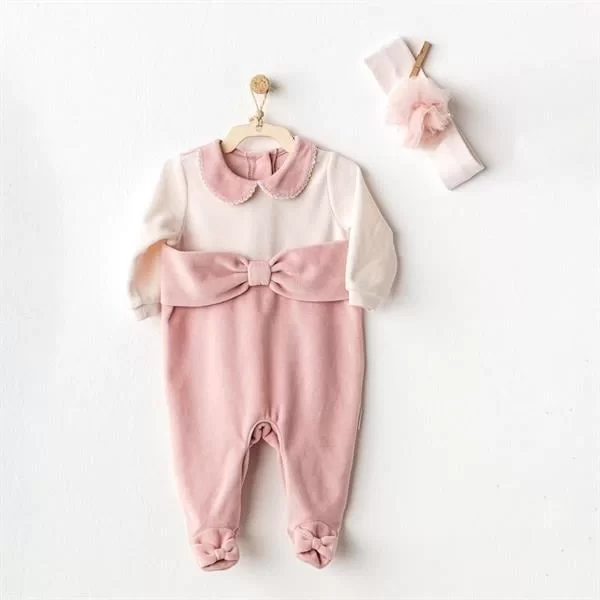 Puppy Gazelle Velvet Babe Coverall Suit Pink