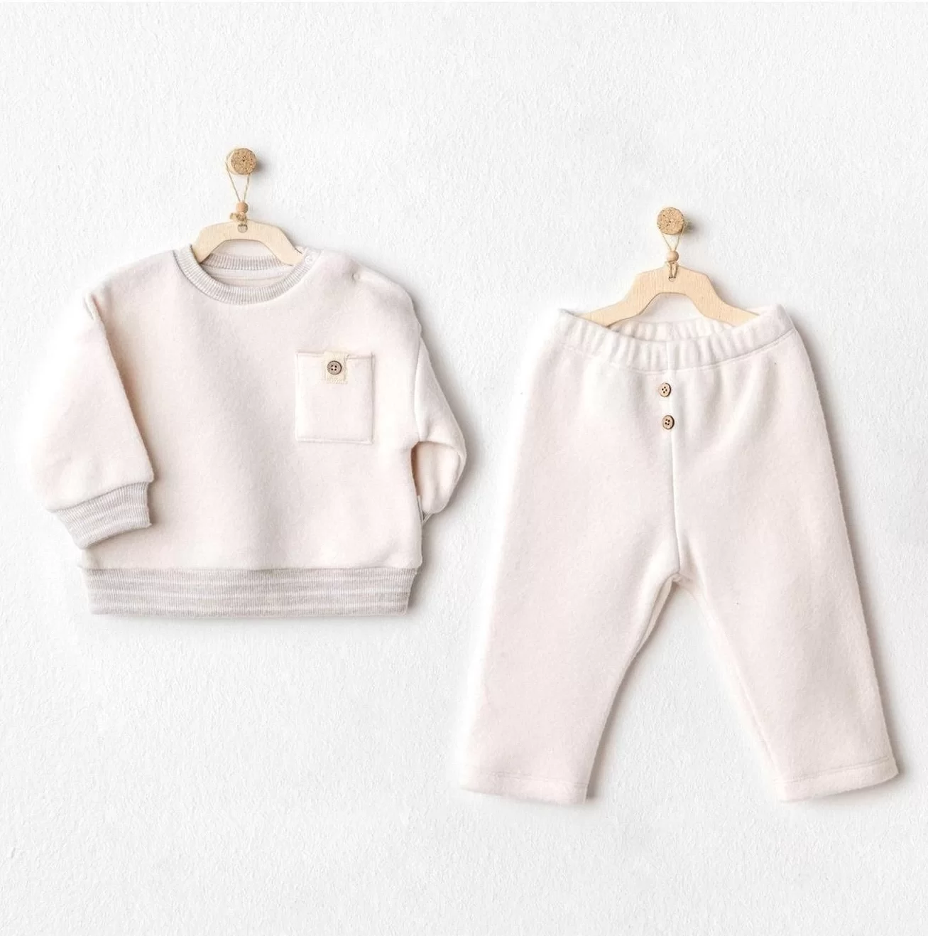5158 Soft 2'Li Bebe Takım Ekru