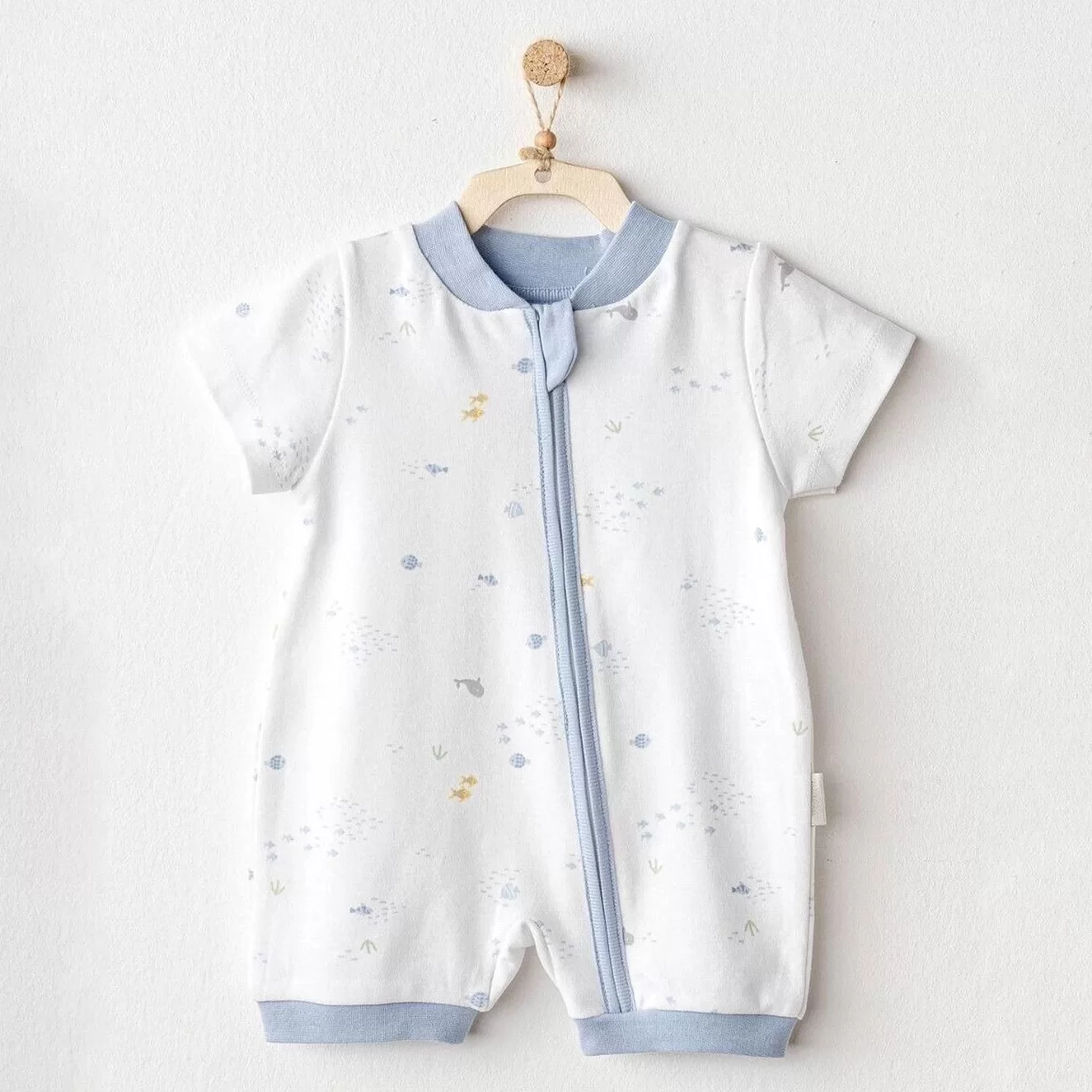 Andywawa Ac25605 Ocean Is My Happy Place Baby Coverall White