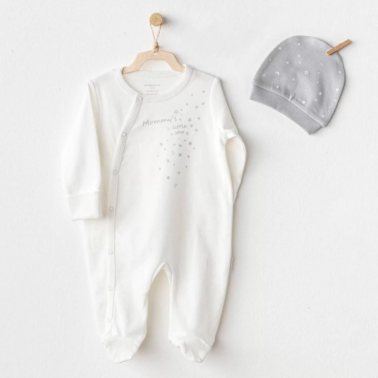 Andywawa Ac25705 Mommy's Little Star Tulum Takım Ekru