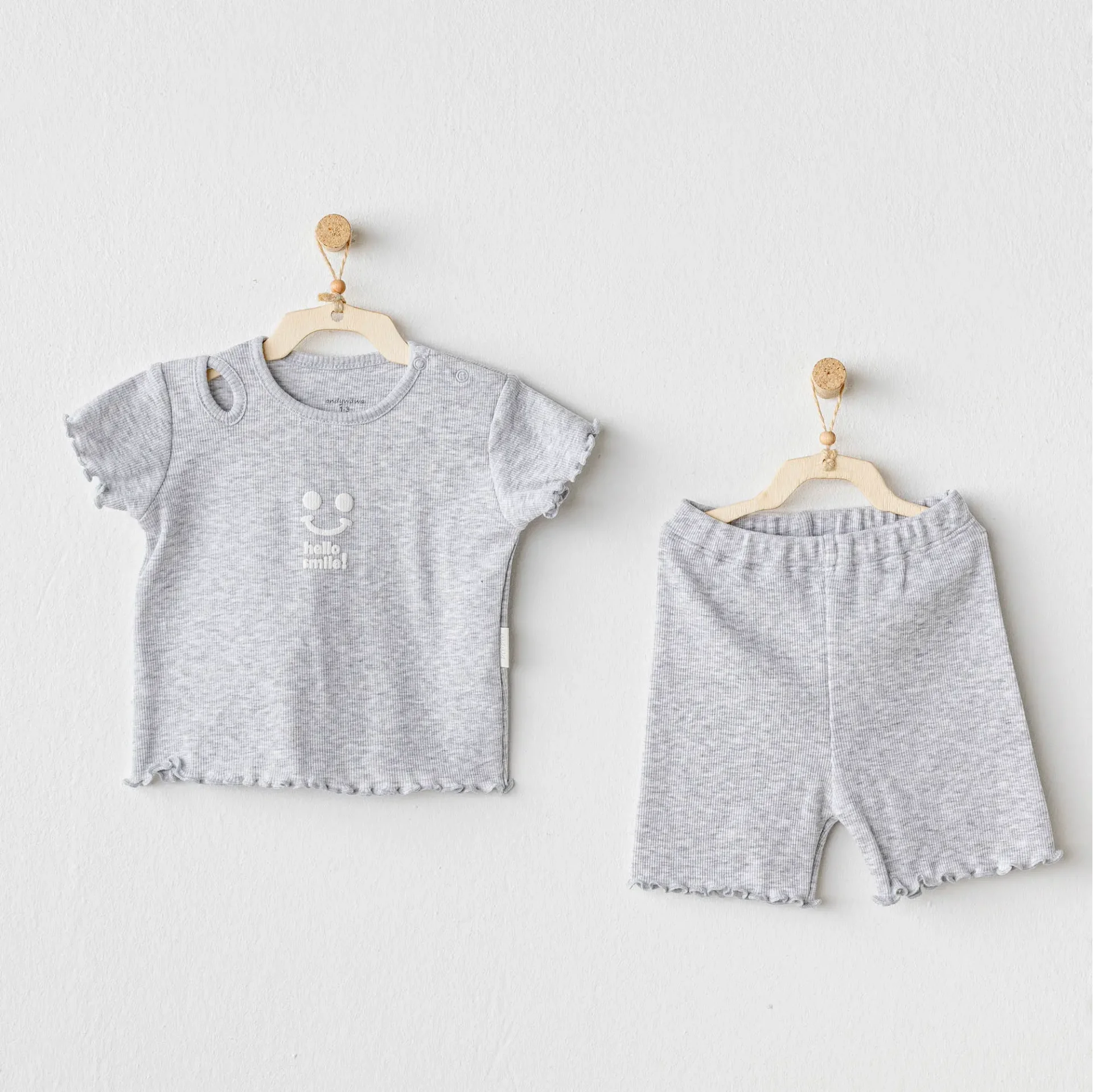 Basic 2'Li Takım Grey Melange