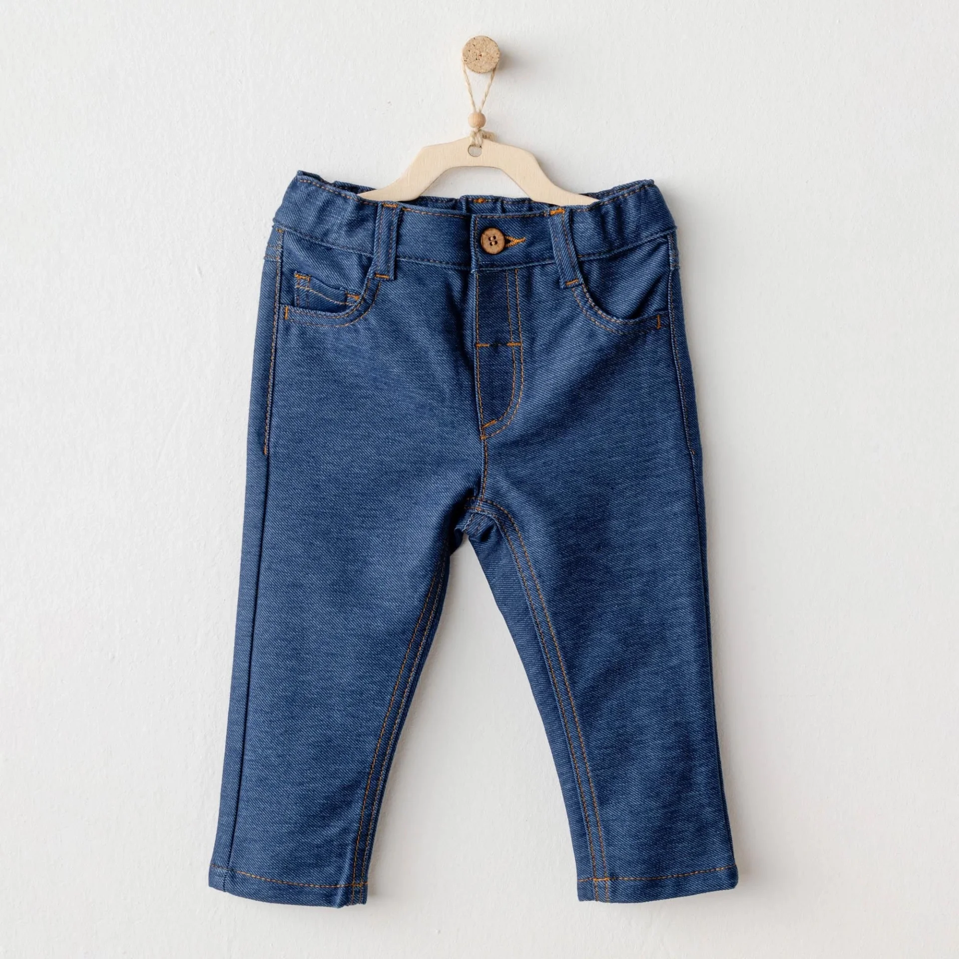 Andywawa Ac25937 Casual Baby Pants Indigo