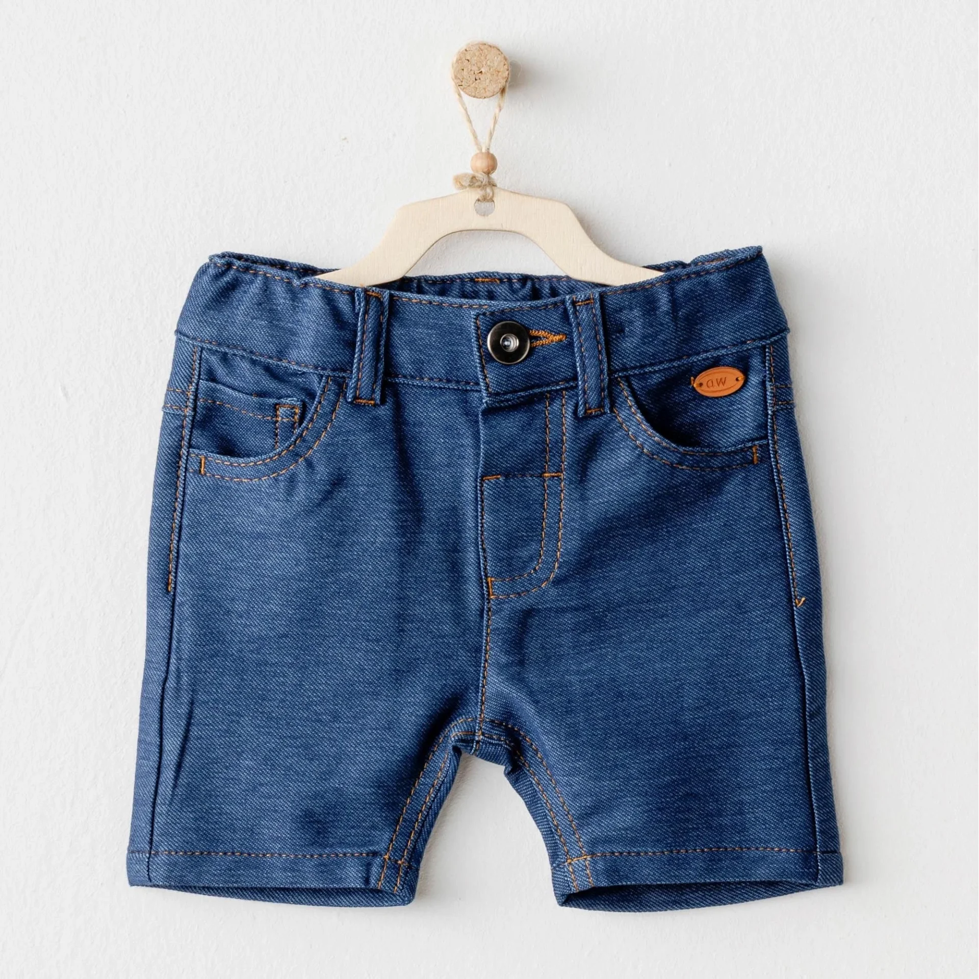 Andywawa Ac25939 Casual Baby Shorts Indigo