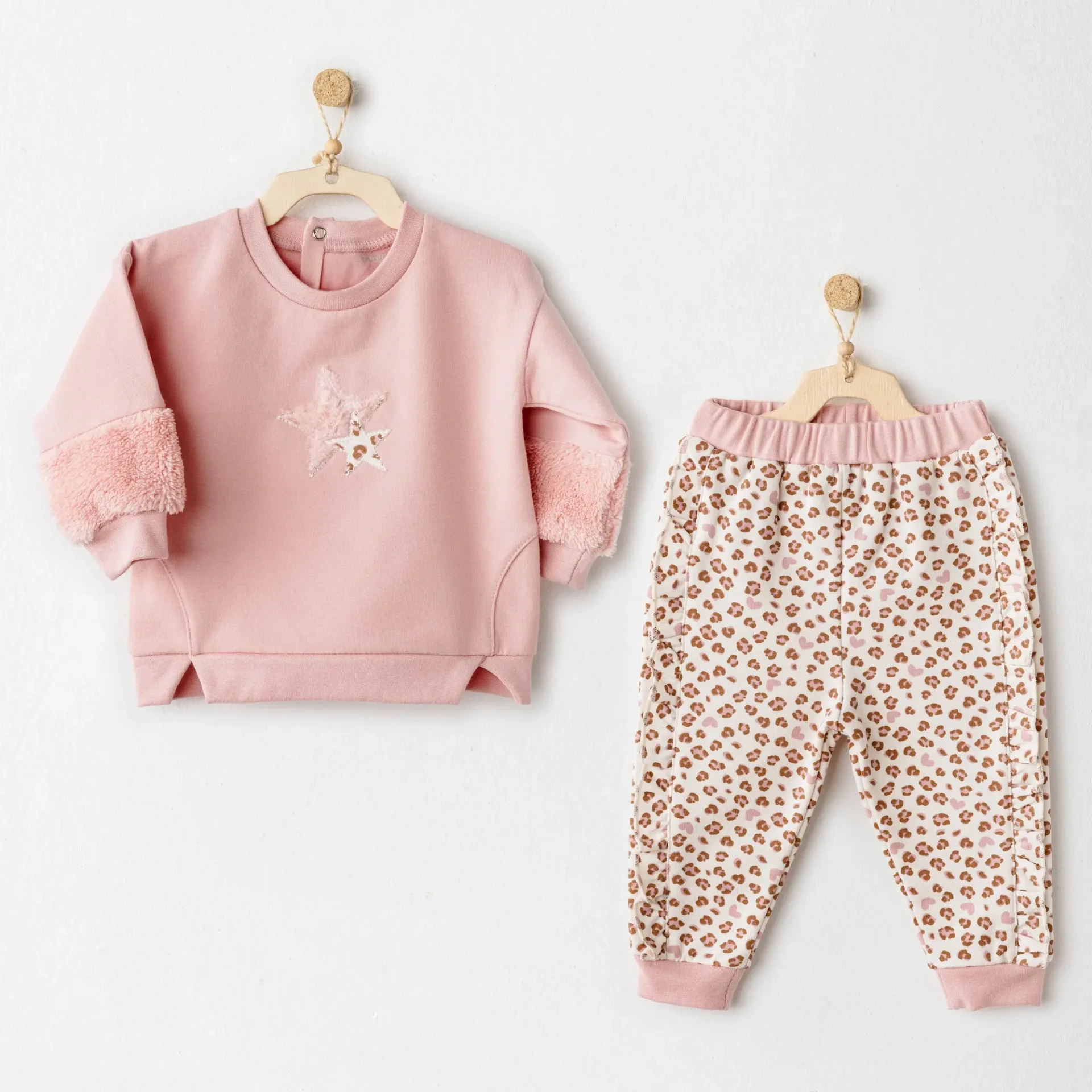 Andywawa Ac26233 Little Leopard 2'Li Takım Pink