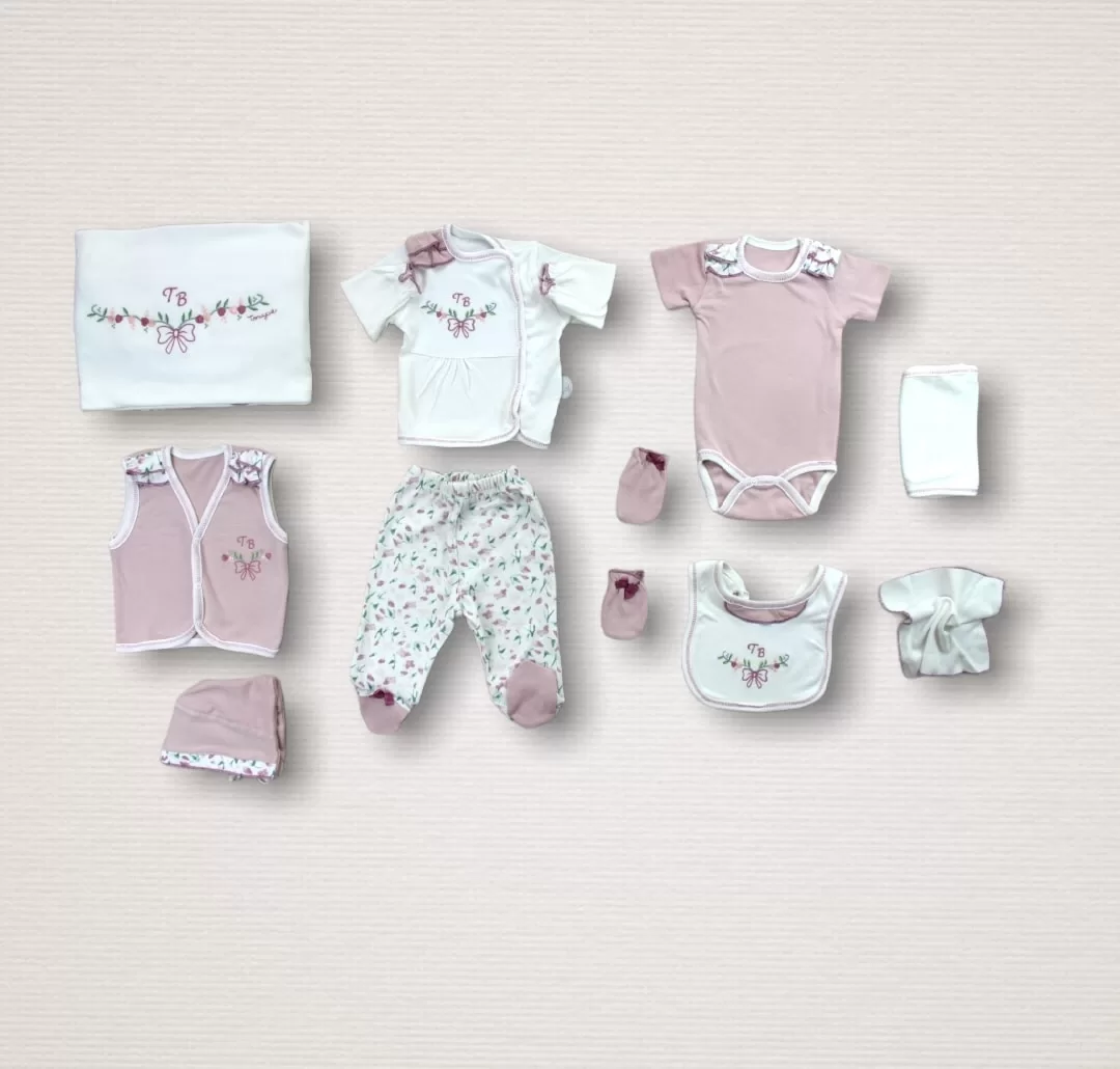 Spring Flowers Embroidery 10 Zübın Set Hospital Outlet Rose Dry