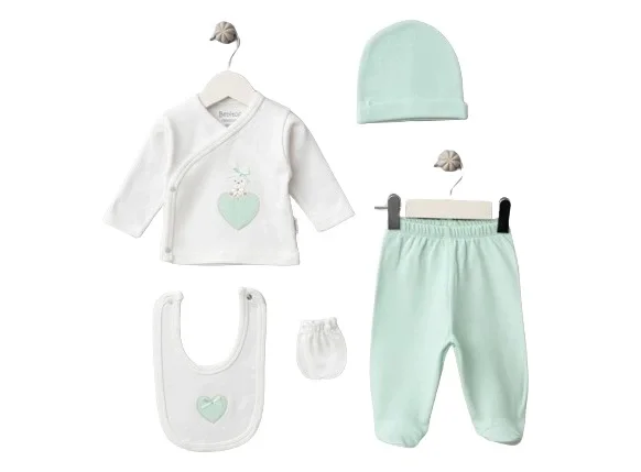 Heart Rabbit Set Mint With 5 Pcs