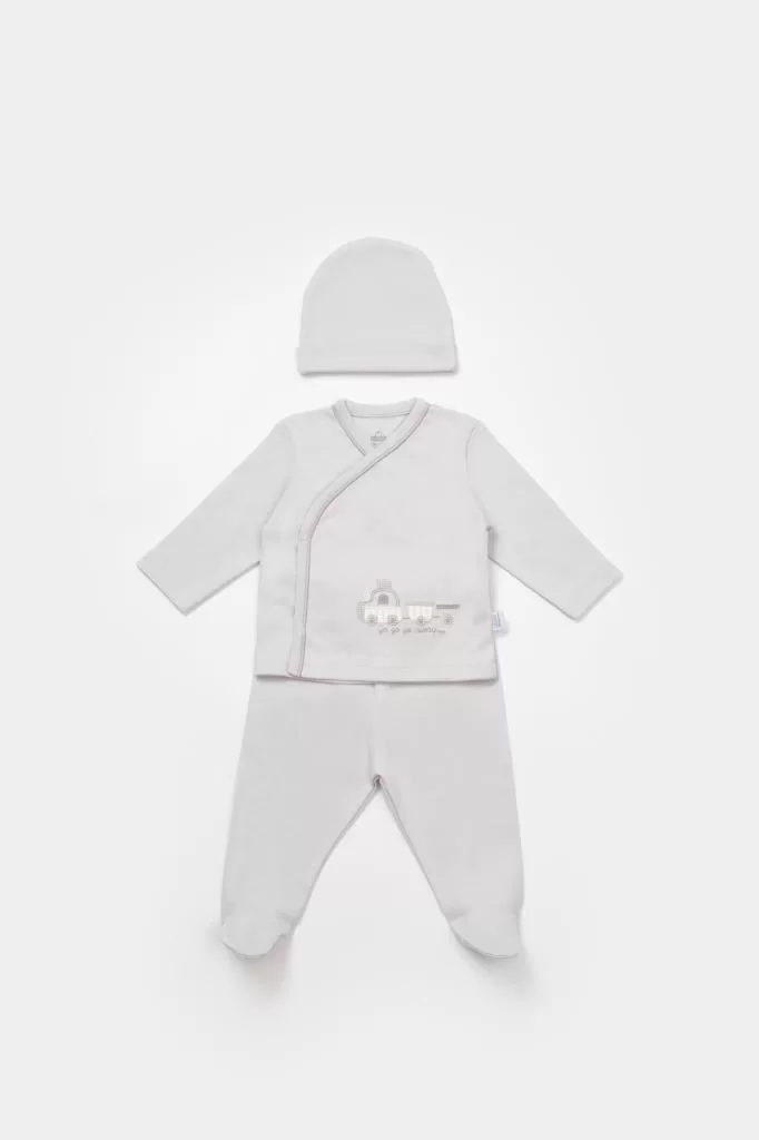 Bimini Canvas Trains Boy 3 Set Grey