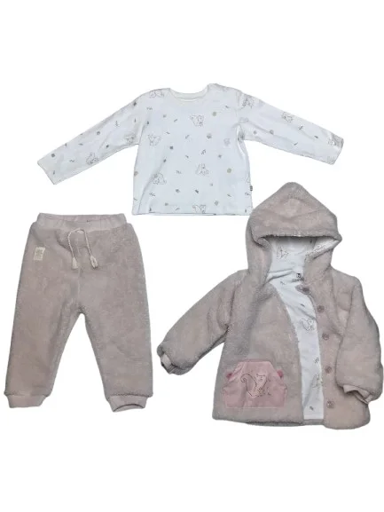 Bipretty Moments 3'Lü Bebe Takım 73339 Ecru Pink