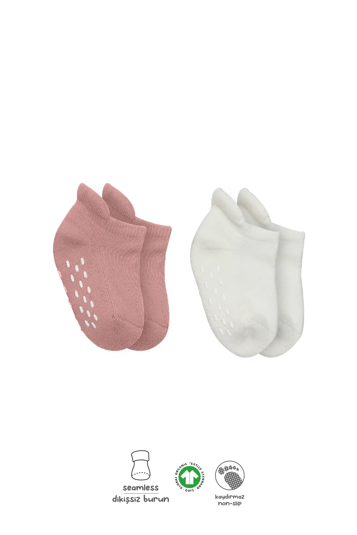 2'Li Altı Havlu Sneakers Kaymaz Çorap 20501 Pudra 2'Li Altı Havlu Sneakers Kaymaz Çorap 20501 Pudra