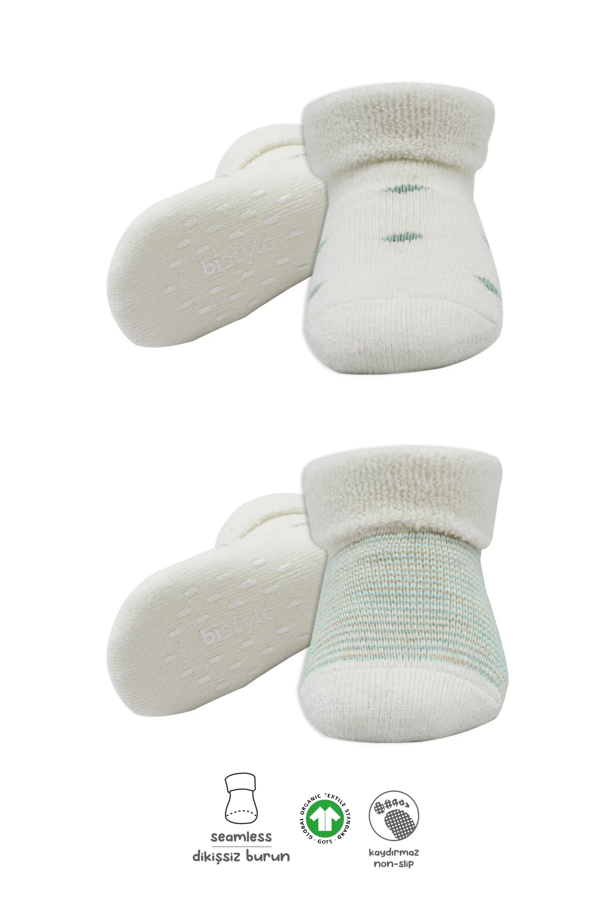 2'Li Havlu Soket Kaymaz Çorap 10504 Nil Ekru 2'Li Havlu Soket Kaymaz Çorap 10504 Nil Ekru