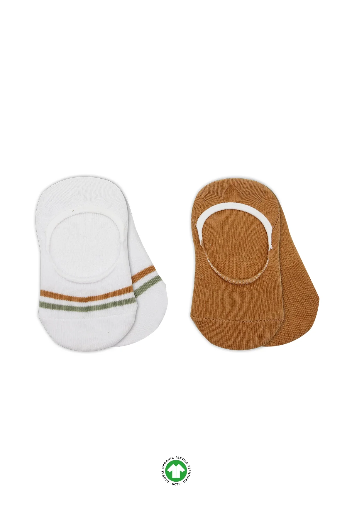 2'Li Penye Babet Silikon Çemberli Çorap 30102 Hardal Beyaz 2'Li Penye Babet Silikon Çemberli Çorap 30102 Hardal Beyaz