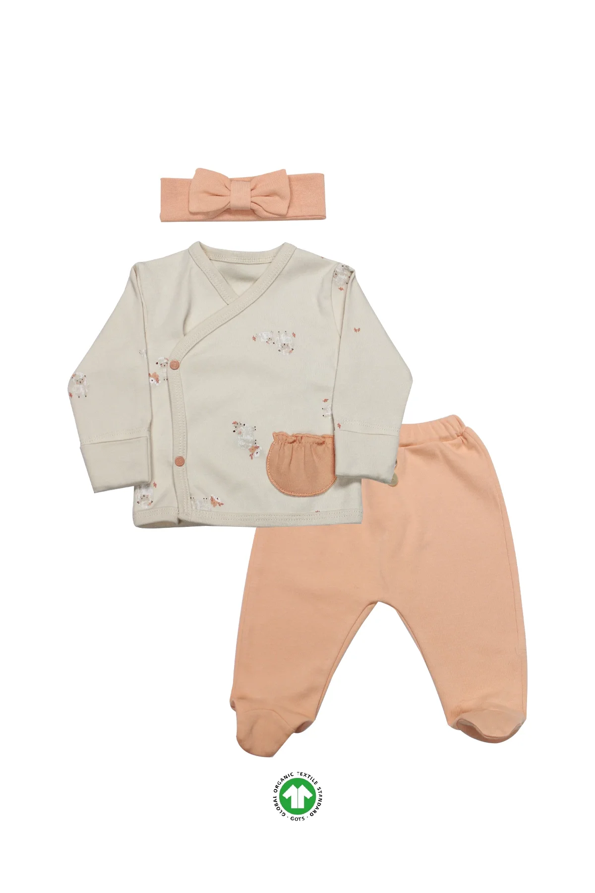 3Lü Zıbın Takım Fluffy And Lovely 13106 Bej