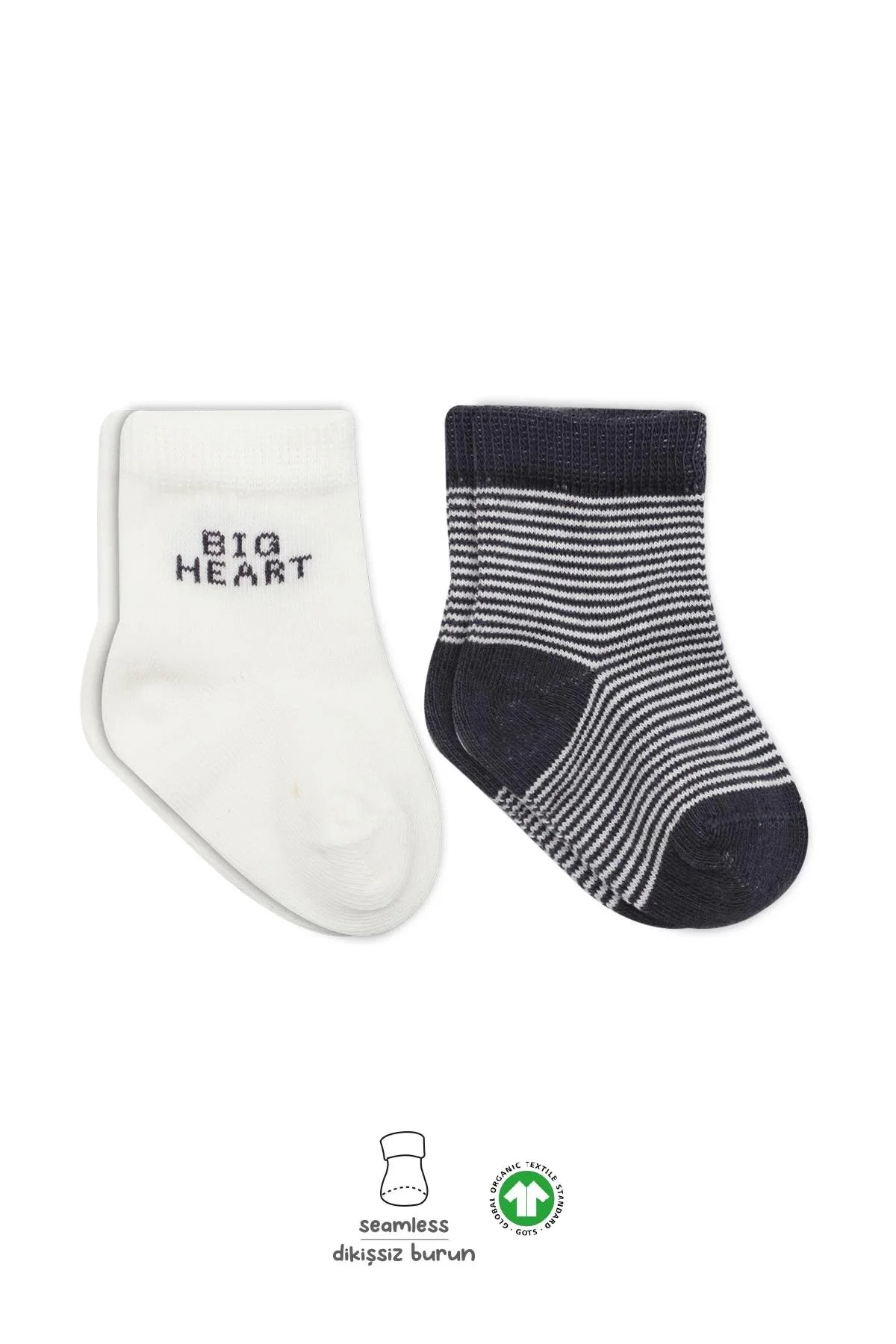 Big Heart Penye Soket Çorap 2'Li  Antrasit