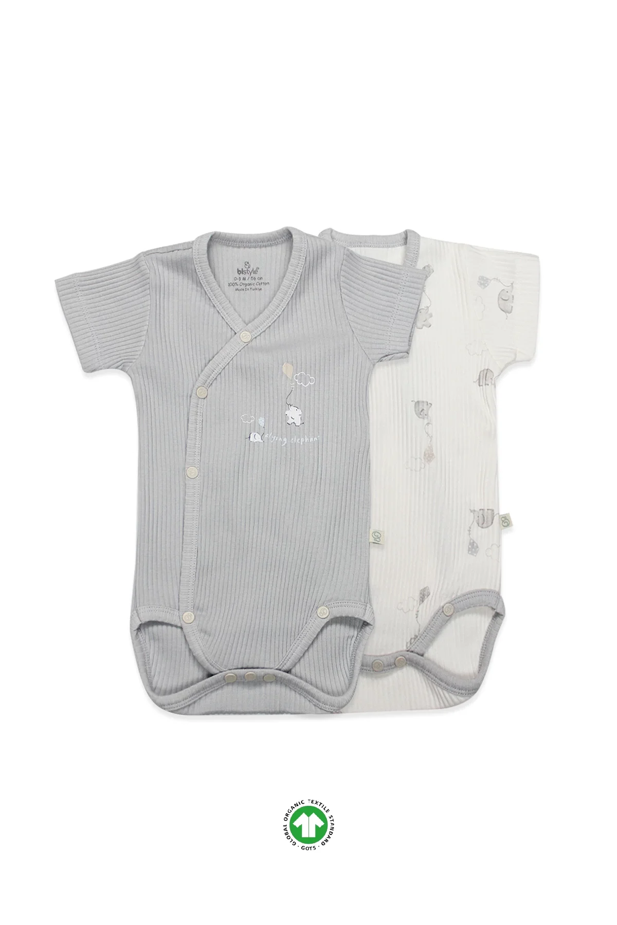 Flying Elephant 2'Li Yarım Kol Badi 17117 Gri