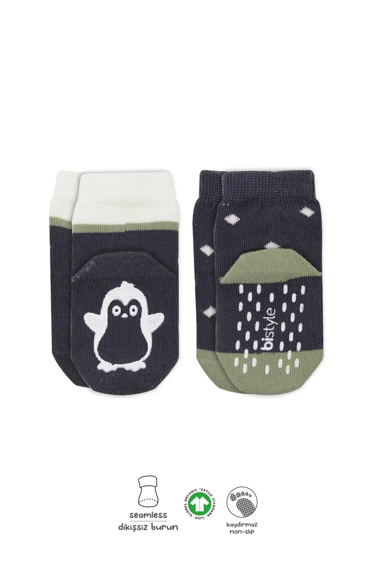 Animal Figurized Non Slip Male Sock 2 Anthracite