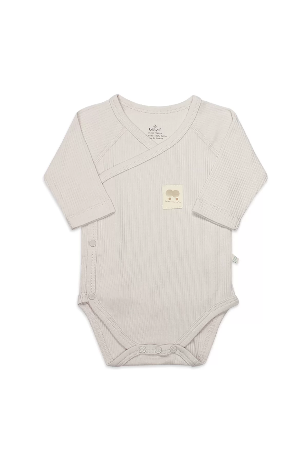 Organic Flying Balloons Kruvaze Uzun Kol Body Bs17121 Bej