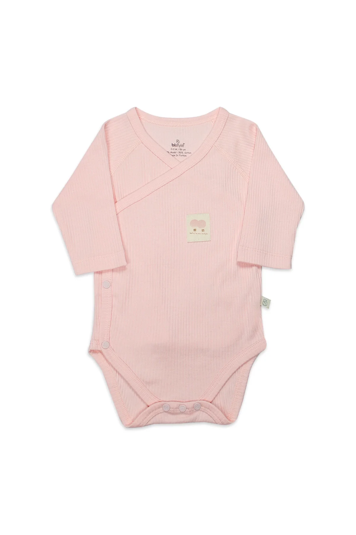 Organic Flying Balloons Kruvaze Uzun Kol Body Bs17121 Pembe