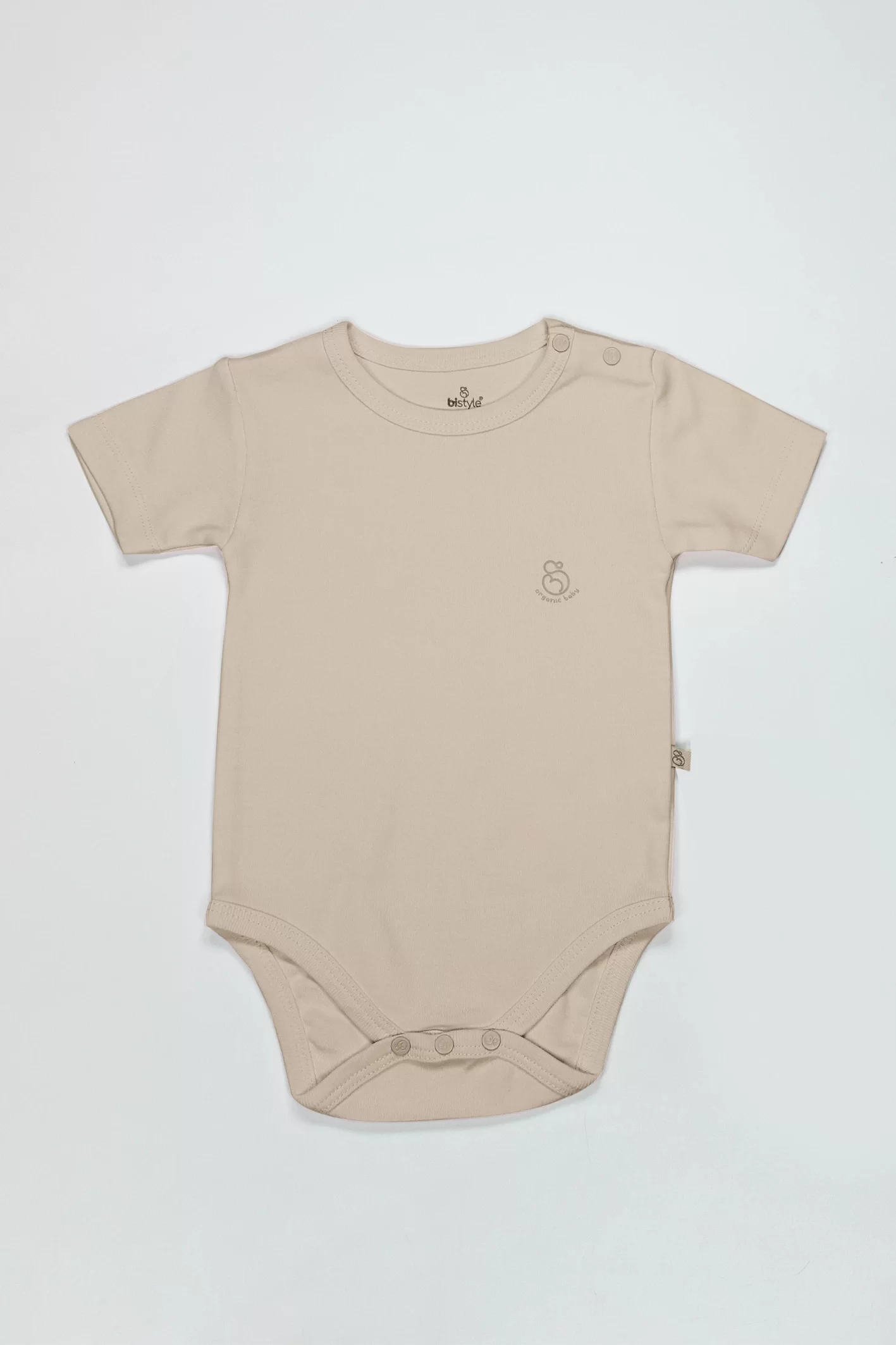 Bistyle Organik Natural Basic Style Yarım Kol Body Bs17103 Bej