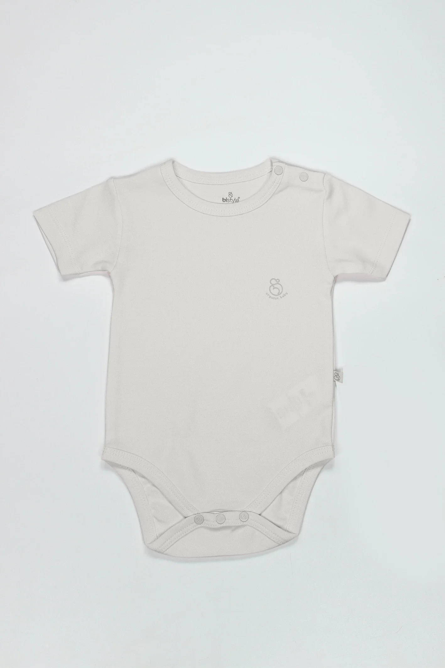 Organik Natural Basic Style Yarım Kol Body Bs17103 Ekru