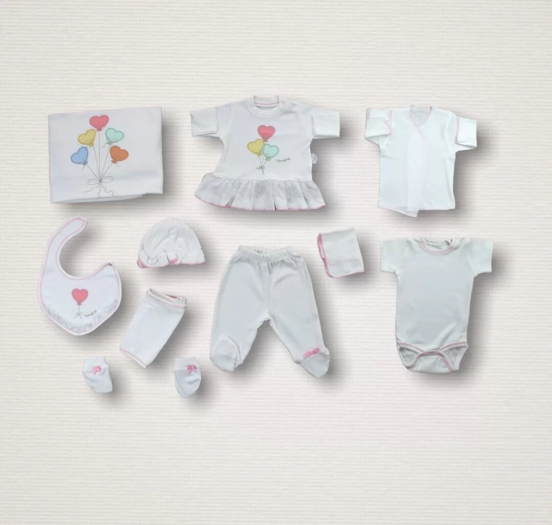 Hearty Flying Balloon Embroidery 10 Zübın Kit Hospital Outlet Ekru
