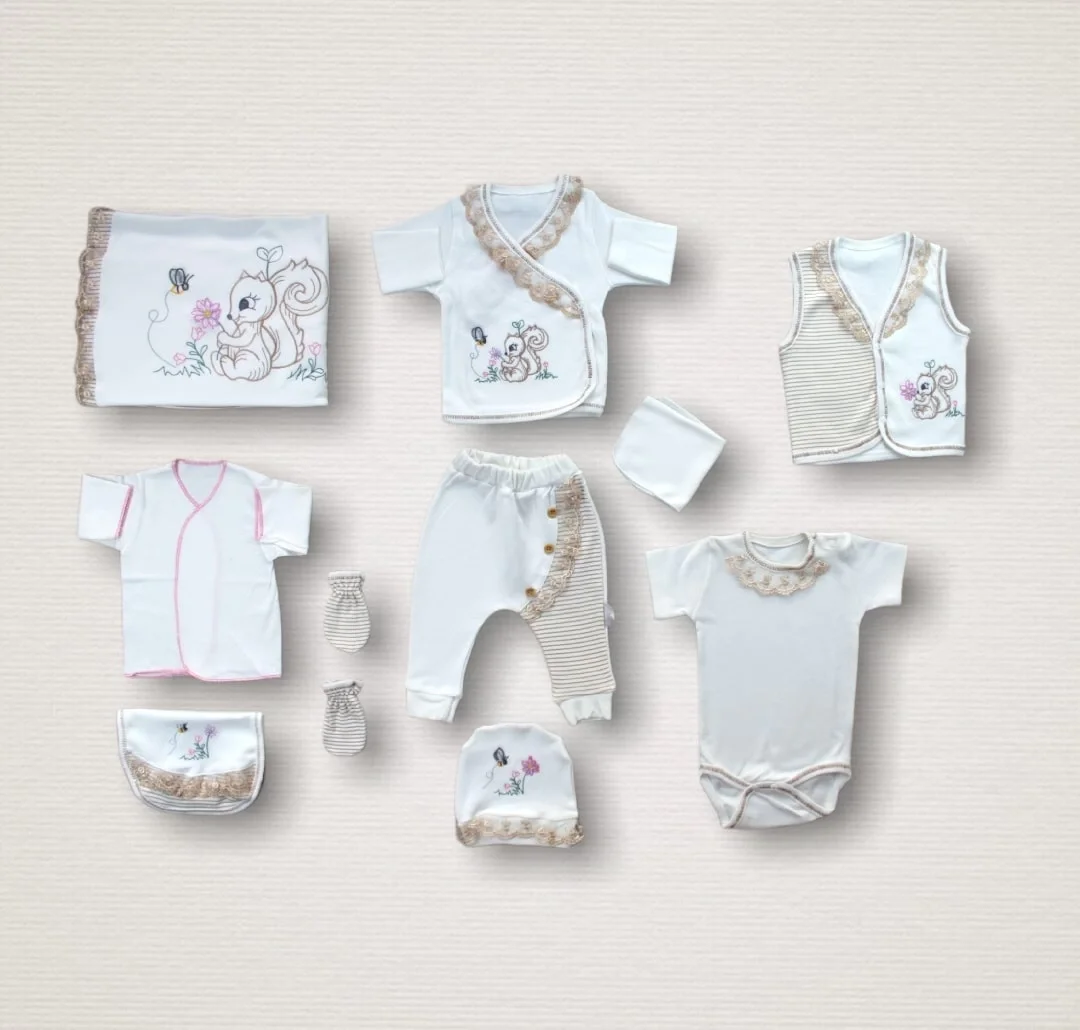 Minik Squirrel Embroidery 10 Zübın Kit Hospital Outlet Ekru