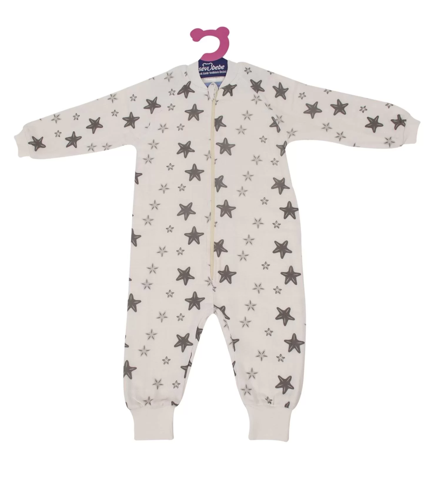 Organic Muslin Sleep Coverall Gray Star