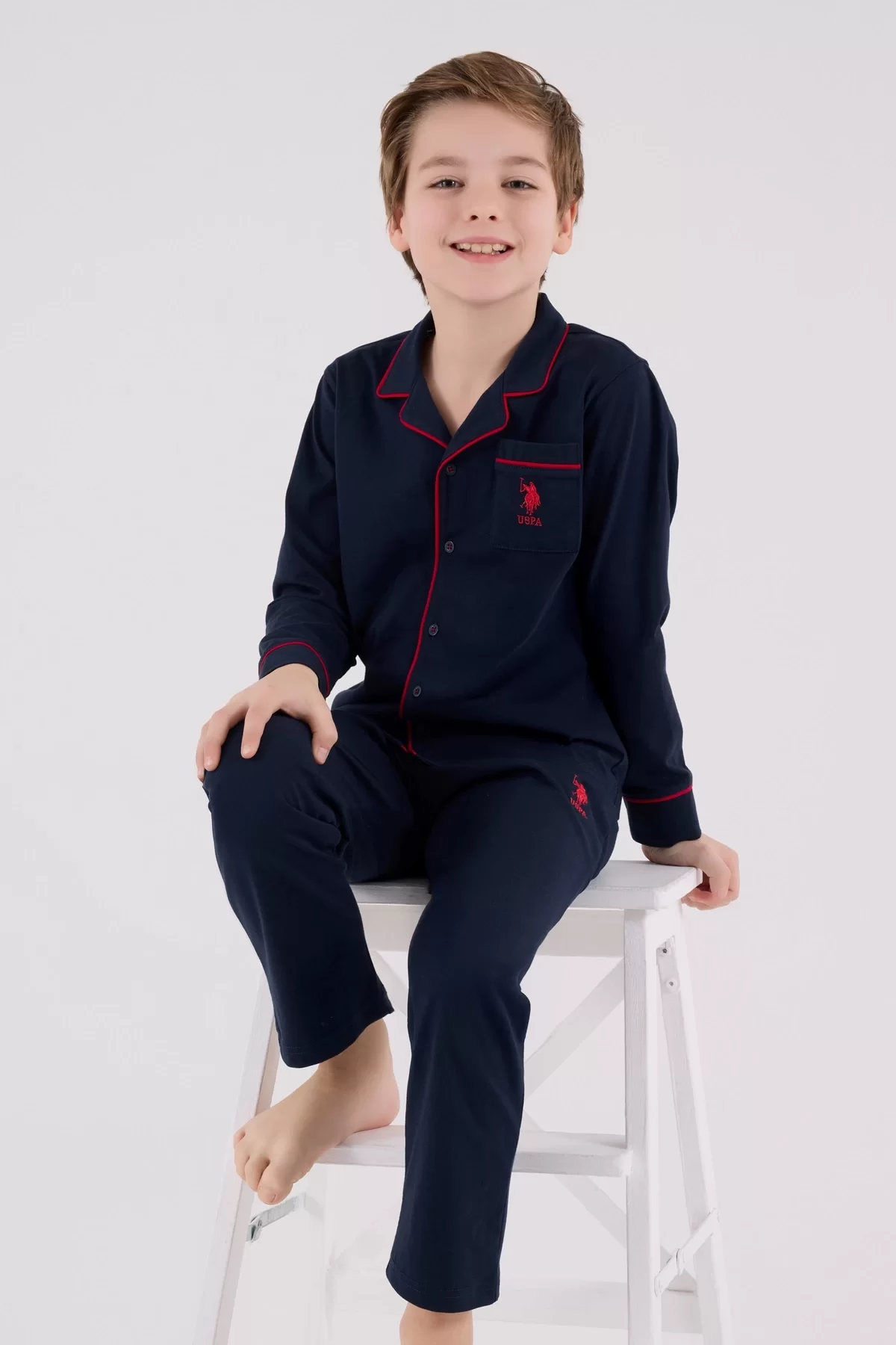 U.s. Polo Assn Gömlek Pijama Us2234-4 Lacivert