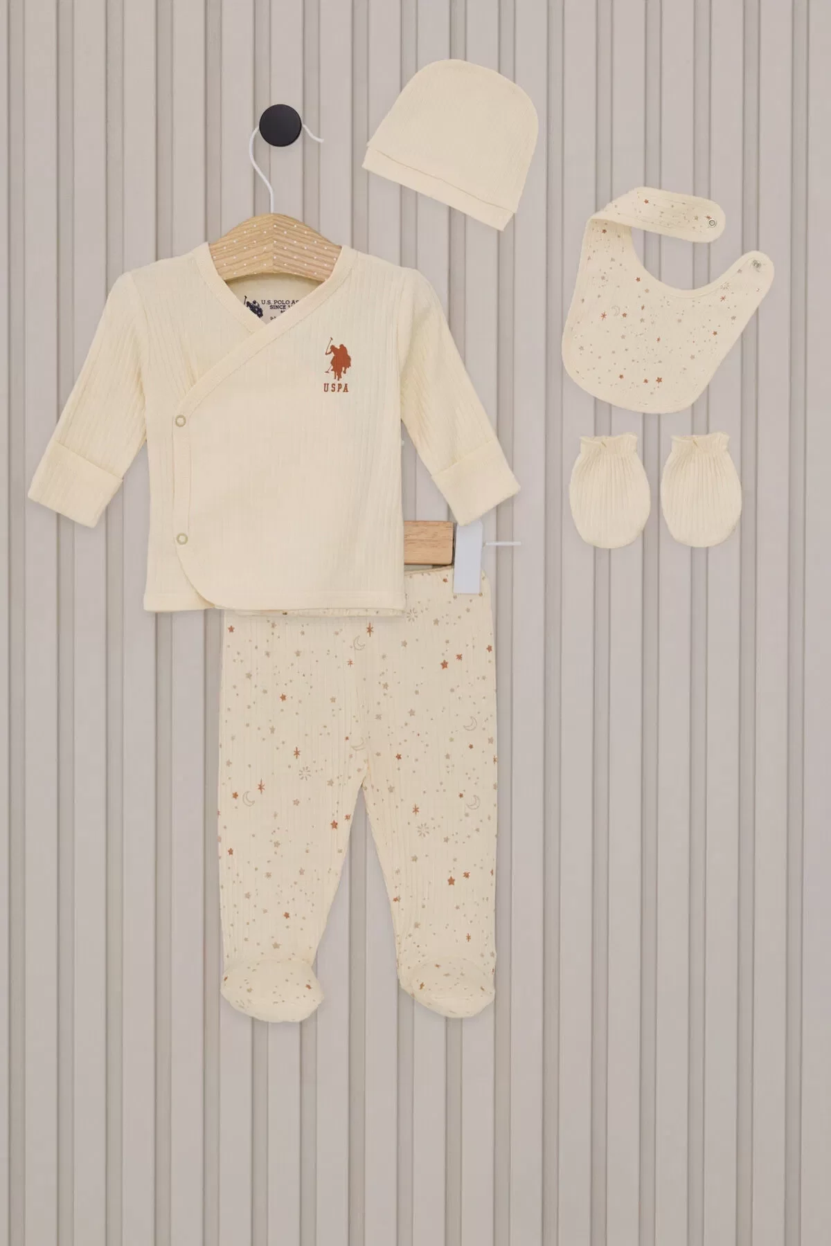 Girl Baby 5 Zübın Set Cream