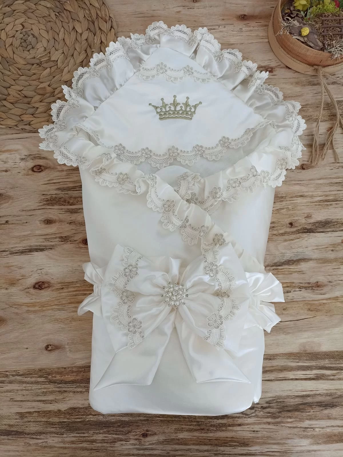 Newborn Wonderful Butterfly Embroidery Triluxs Kundak Baby Blanket Supplementru