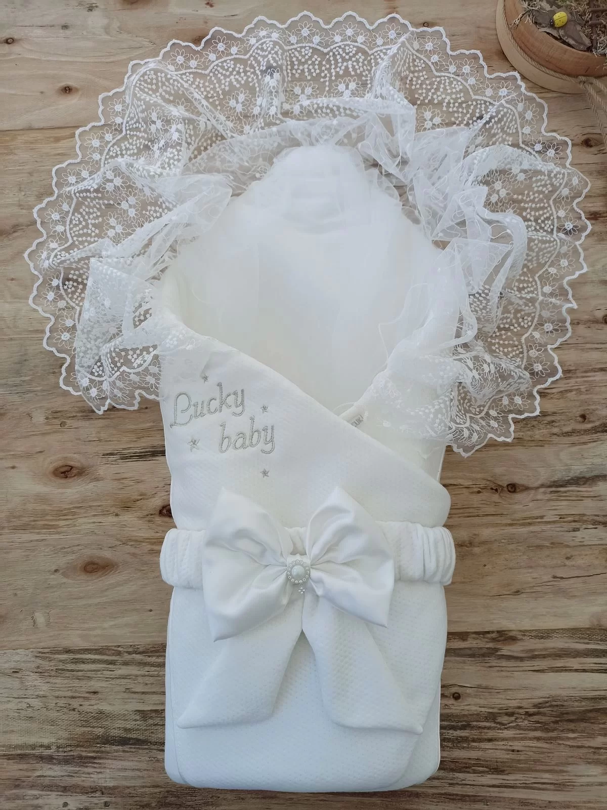 Newborn Sahara Lucky Baby Embroidered Kundak Baby Blanket Supplementru