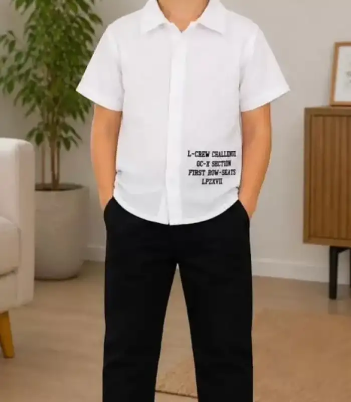 2/10 Yaş Müslin Gömlek Denim Pantolon Çocuk Takımı