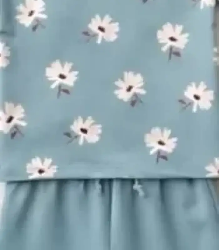 2/4 Yaş Papatya Baskılı Bebek Takımı